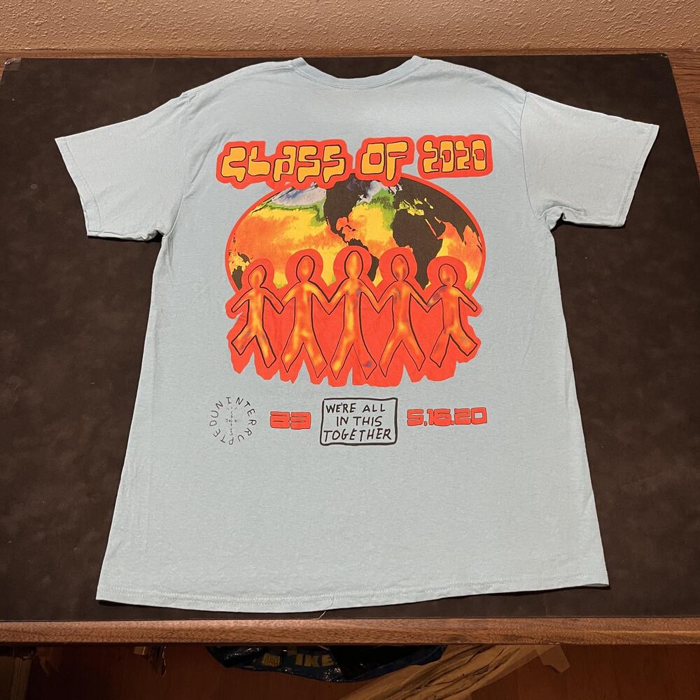 Travis Scott Cactus Jack Shirt Mens Large Light Blue Class of 2020 Graphic Tee